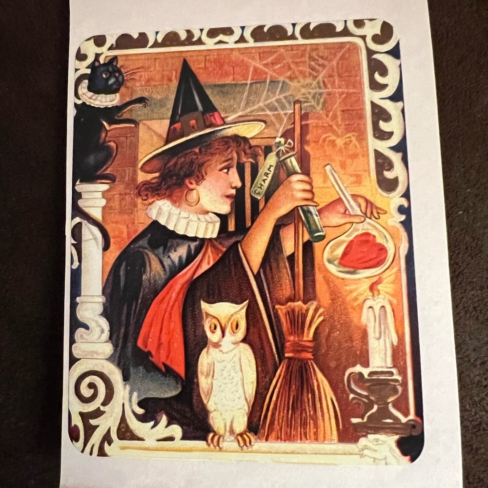 6/$12 🎃 Vintage Halloween Postcard Sticker